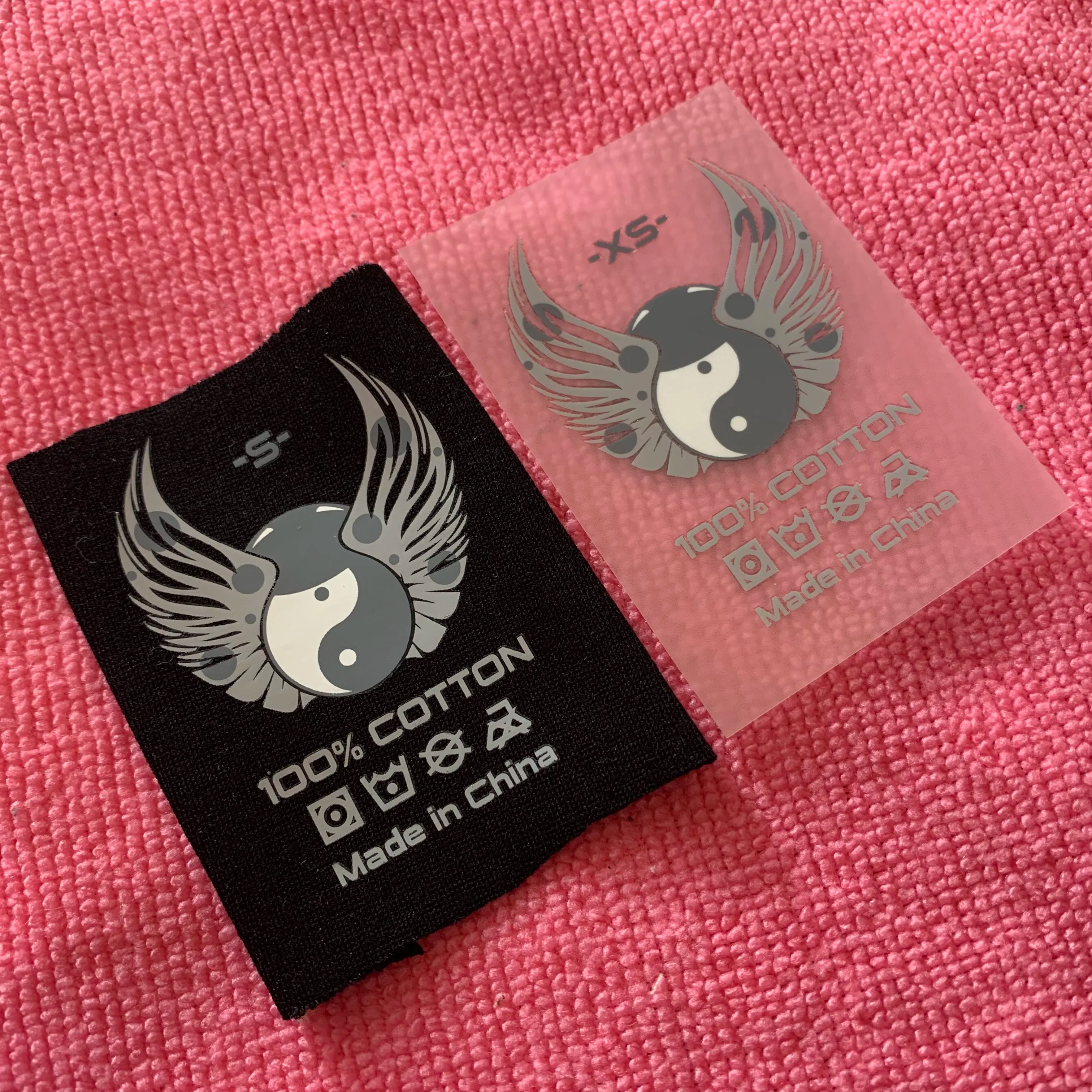 Eco-friendly Cotton Fabric Heat Seal Transferscheap Price Sizes Heat Transfer Label for Textile