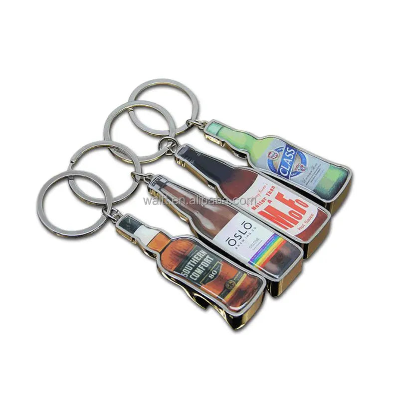 Custom Personalized 3D Beer Bottle Opener Keychain - Zinc Alloy Promotional Gift Wholesale