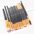 Wholesale 15 Pcs Handle Custom logo Makeup Brush Set Tool Professional Foundation Blush Concealer Eyeshadow Eyebrow
