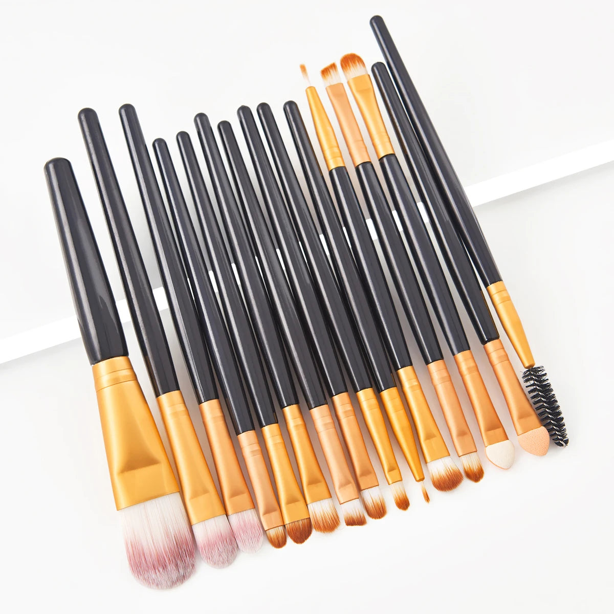 Wholesale 15 Pcs Handle Custom logo Makeup Brush Set Tool Professional Foundation Blush Concealer Eyeshadow Eyebrow