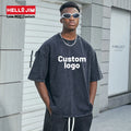 HELLOJIM Wholesale Custom t Shirt Oversize Men Acid Wash t Shirt Streetwear Vintage Box Fit t Shirt
