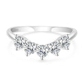 OAHLAN Fine Jewellery Wholesale 0.5ct Round Cut VVS1 925 Sterling Silver Moissanite Rings for Women Wedding Engagement
