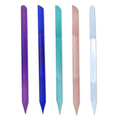 Professional Czech Glass Nail File for Manicure Unique Crystal Etched Straight Pattern Gift for Women and Girls