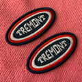 Customization New Design Embroidery Patch for Garmentoval Shape Heat Press Security Embroidery Emblem for Clothes