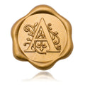 Luxury 3D Embossed Logo Wax Stamp A-Z 26 Letters Gold Wax Sealing Sticker with Self Adhesive