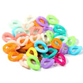 Detachable Plastic Colorful Buckle Opening Ring Beads DIY Handbag Key Strap Necklace Accessories Acrylic Chains Link  for Diy