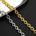 Stainless Steel Oval Wedge Chain Vacuum Furnace Internal Plating Gold DIY Necklace Bracelet Fashion Cool