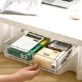 Plastic Self-Adhesive Injection-Molded Under Desk Slide-Out Drawer Organizer with 6-10L Capacity
