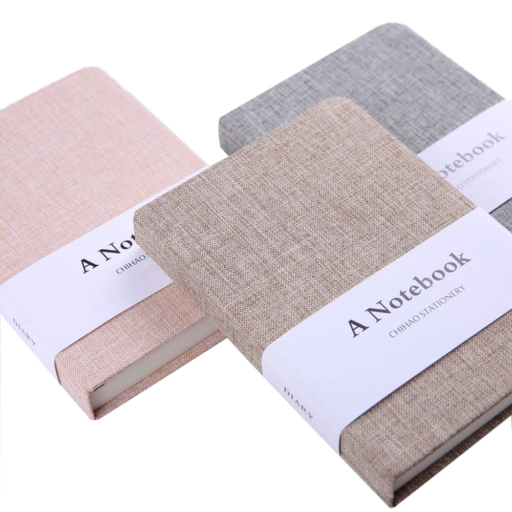 A5/A6 Classic Linen Notebook Hardcover Cloth Linen Journal Custom Design Notebook Daily Planner Notebook