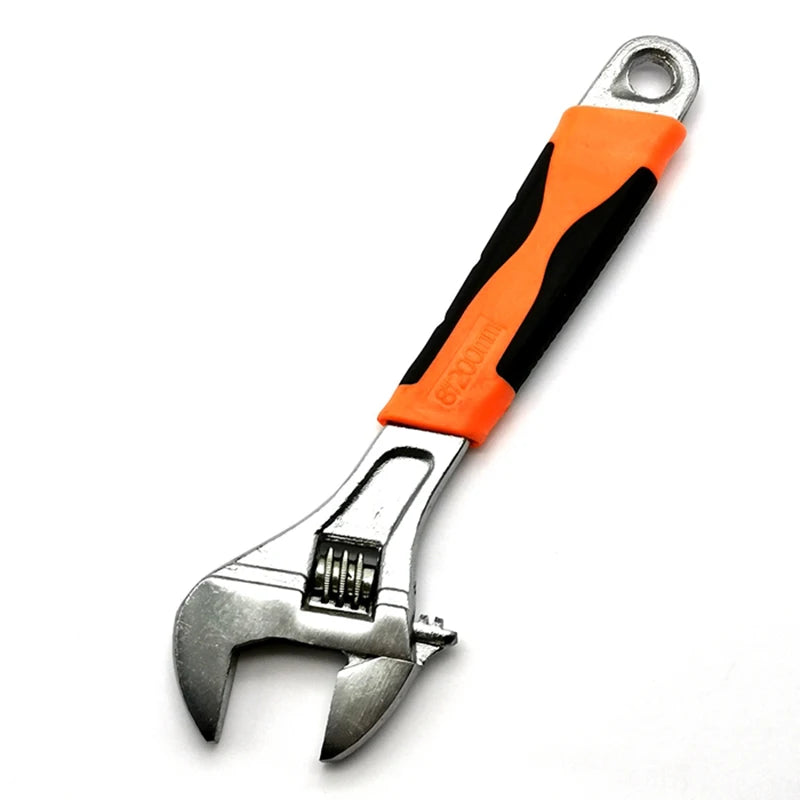 Adjustable Monkey Wrench Anti-rust Chromium Vanadium Steel Spanner With Soft Handle Repair Hand Tool