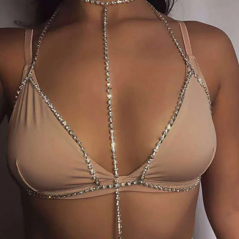 Fashion Rhinestone Body Chain for Women Wholesale N2102297