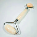 Gem Hot Selling OEM Private Label Wholesale Metal Welded Natural Yellow Jade Roller for Face Massage Products