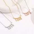 Wholesale Korean Fashion Titanium Steel Luxury 18k Gold Necklace Designer Love Letter Pendant Necklaces