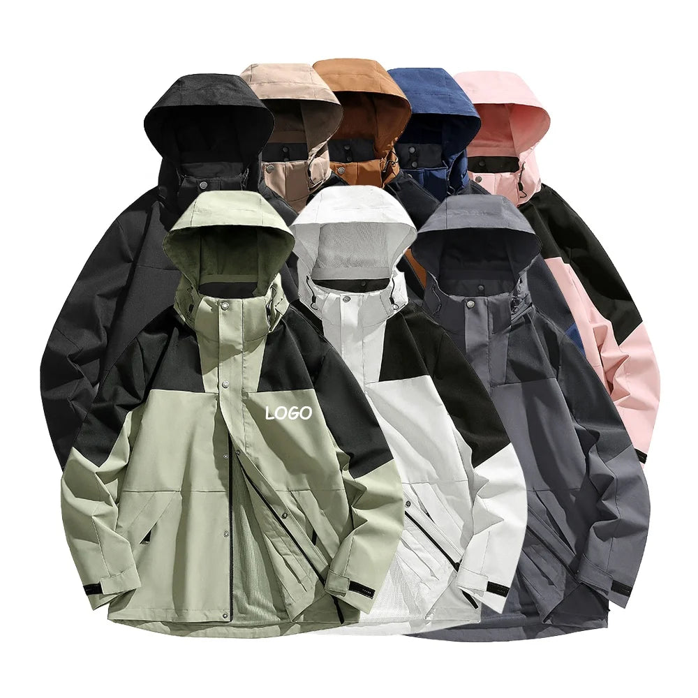 OEM ODM Couple Windbreaker Rain Men's Jacket Water Resistant Lightweight Hiking Coat Running Fishing Waterproof Jacket for Women
