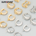 High MC79 Jewelry Accessories 18k Gold Rhodium Plated Nickel Free Copper Zinc Zircon Charms Clasp Hooks DIY Earrings Gold Silver