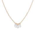 Laser Holed Diamond Necklace Round Brilliant Cut 0.3 Carat Rose Gold Lab Grown Diamond Necklace for Women