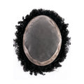 1B 6mm Curly Fine Mono Toupee for Men Human Hair Wigs Replacement Wholesale