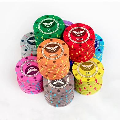YH Full Customized Logo Casino Ceramic Poker Chips Sets for Gambling Poker Room