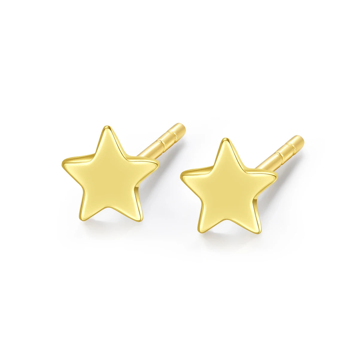 CZCITY S925 Sterling Silver Star Earrings 14K Gold Plated Studs High Quality Wholesale Minimalist Fashion Jewelry