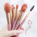 Professional Makeup Brush Set with Bag-8-Piece Soft Hair Face & Eyeshadow Tools