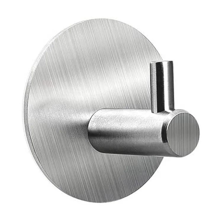 HF Matte Black Heavy Duty Clothes Hanger Stainless Steel Towel Coat Wall Adhesive Hook for Bathroom Kitchen