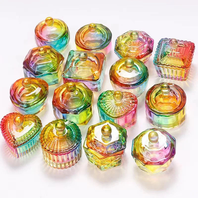 15 Different Style Storage Gradient Nail Monomer Liquid Dappen Dish