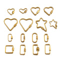 Wholesale Tarnish Resistant Stainless Steel Screw Carabiner Lock Charms for Necklace Bracelet Jewelry Accessories Clasps