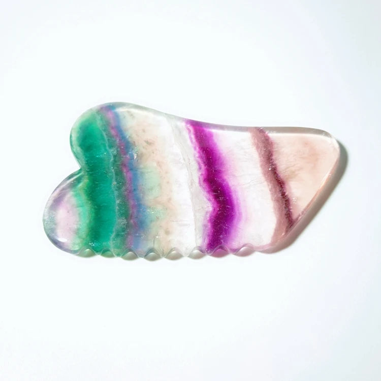 DIY Factory Hot Sale Fluorite Spiky Shape Gua Sha Massager Black Obsidian Face Direct Price
