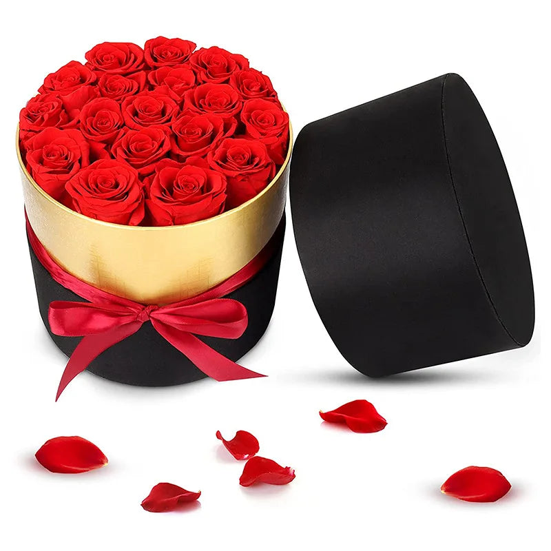 Wholesale Handmade Forever Immortal Preserved Roses Flower Head Luxury Gift Box for Girlfriend-Valentine's Graduation Christmas