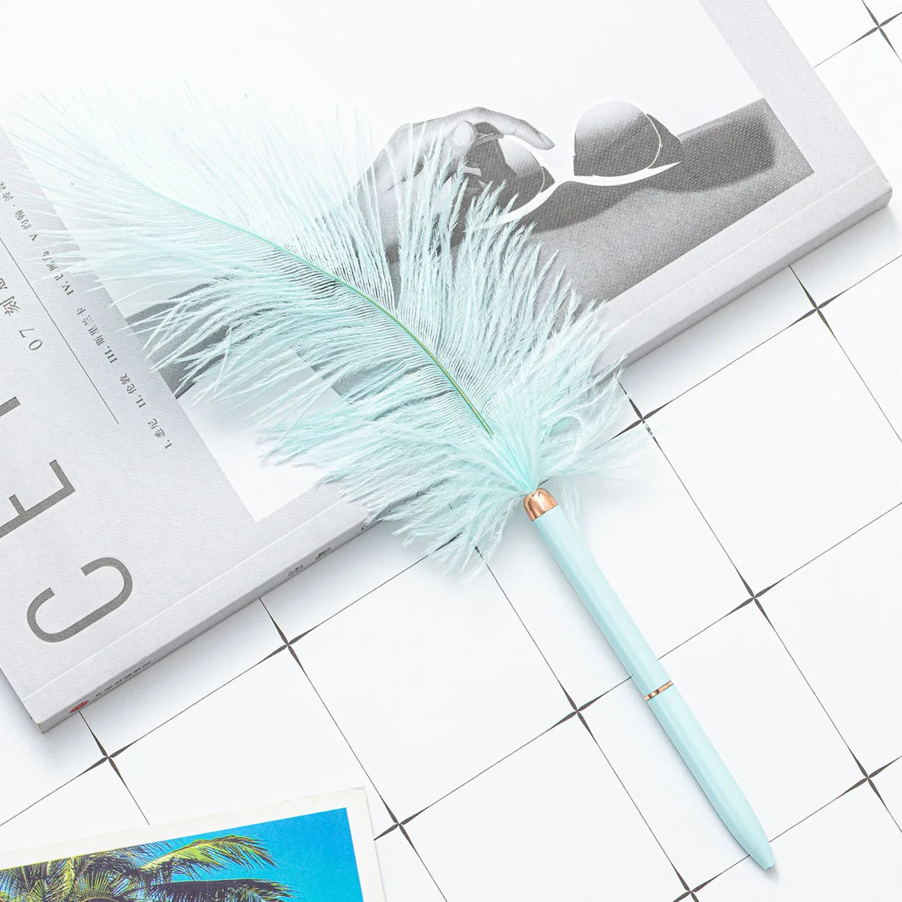 Custom Logo Wholesale Quill Pens Vintage Feather Ballpoint Pen