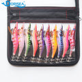 DORISEA 10pcs Squid Fishing Lure Set Printed Wooden Shrimp Bait in 12g/15g/20g Metal Conditioned