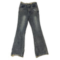 DENIMGUYS European America Street Style Fashion Y2k Denim Streetwear Men Bootcut Distressed Flared Jeans Pants