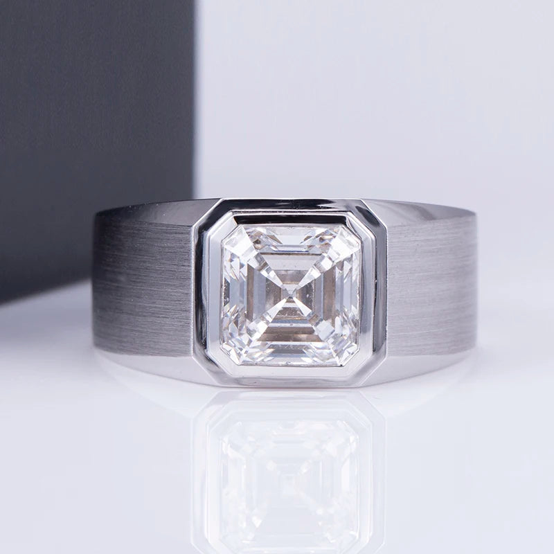 MSR-1023 2ct Solitaire Diamond Man Ring Real Gold Wedding Rings 10k White Gold Lab Grown Diamond Ring