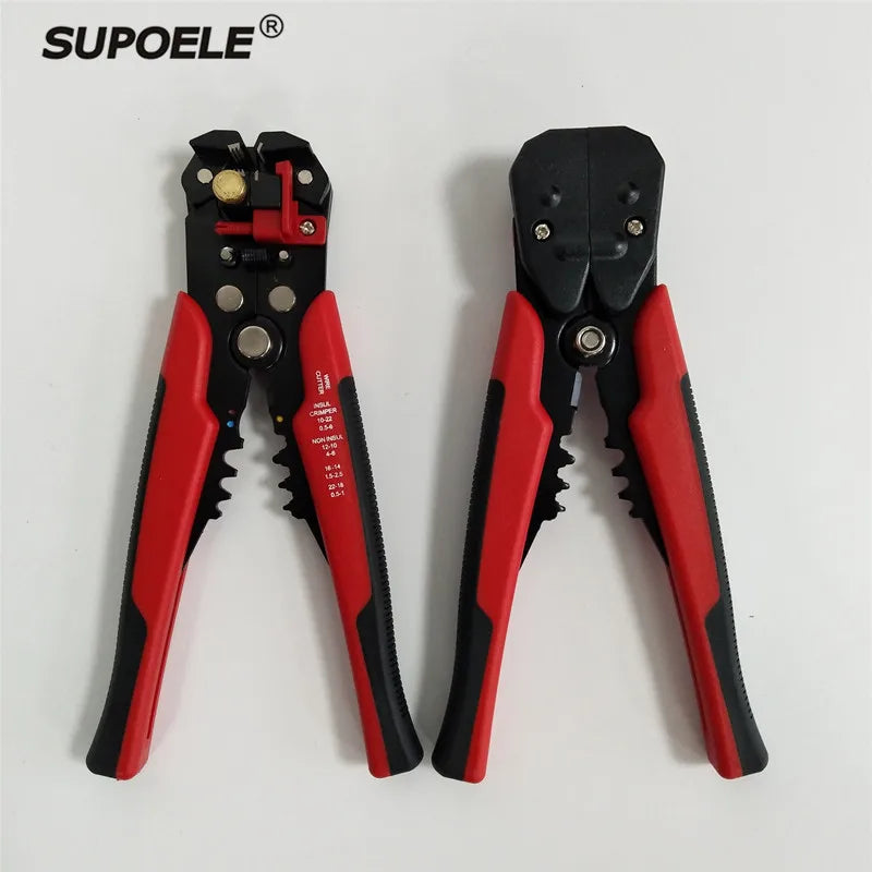Industrial Grade Multifunctional Automatic Wire Stripping Pliers Cutter Crimping Peeler Forceps Cable Tools OEM SUPOELE HS-D56