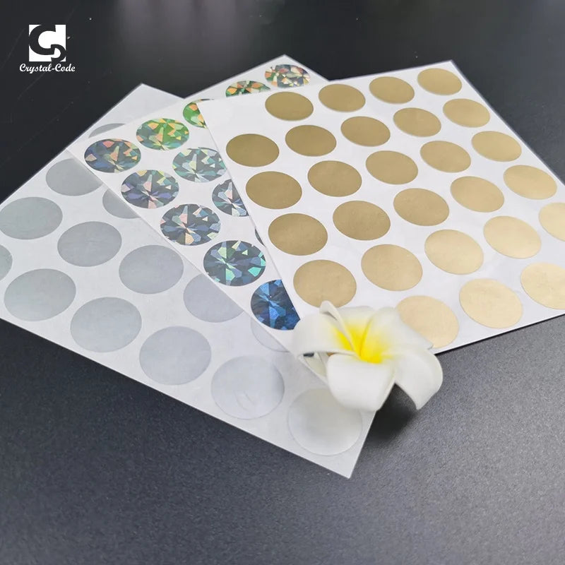 Custom logo Stickers Seal Qr Code Label Security Scratch off Sticker for Packaging