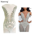 Luxury Sparkle Rhinestone Bodice Full Body Bodice Motif Sew on Glass Crystal Beaded Applique for Wedding Gown Dress