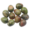 DIY Natural Gemstone Hand Carved Unakite Egg Shape Stone Crystal for Home Decoration and Room Gift