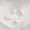 Baroque Pearl Charm 925 Sterling Silver Irregular Freshwater Pearl Pendant for Bracelet Necklace Making