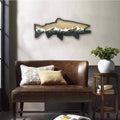 Wooden Forest and Sea Animal Wall Art Crafts Kate Salmon Christmas Ornament Hand-Engraved Wall Hanging Decoration
