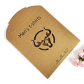 Custom Printed T-shirt Kraft Paper Envelopes for Men's Underwear Brown Craft Envelopes Panty Envelope Packaging