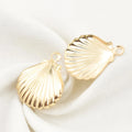 Bohemia Style 14K Gold Filled Seashell Necklace Pendants Waterproof Scallop Beach Shell Bracelet Charms for Women Jewelry Making MegaBDM