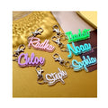 Backpack Designer Acrylic Keychain Retro Name Keychain Personalized Acrylic Nameplate Kids Label