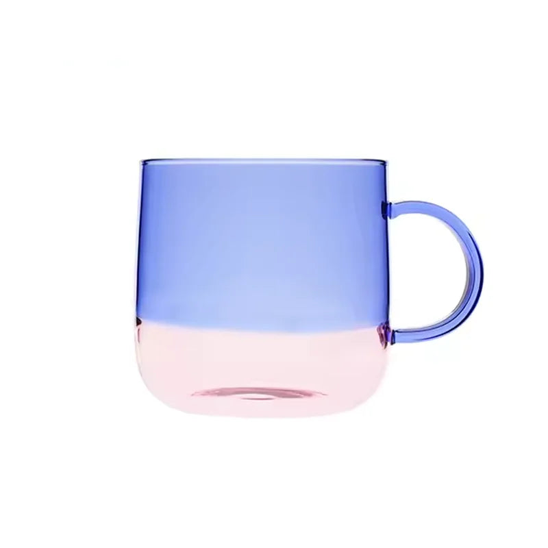 Customizable Glass Cup Creative Glass Cups Heat Resistant Milk Coupe Transparent Mugs With Handle Coffee Cup Cute Water Bottles