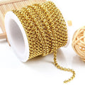 Factory Price Hot Sales Stainless Steel 3 MM Round Shape Rings Curban Chain for Women & Men Permanent Accessories & Findings
