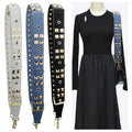 Meetee B-S1107 Alloy Rivet Wide Shoulder Bag Accessory Adjustable Crossbody Strap