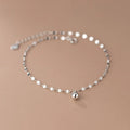 Simple Summer Beach Jewelry S925 Sterling Silver Big Charm Ball Wave Chain  Anklet Foot Jewelry