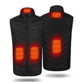 Unisex Plus Size 100% Polyester Winter Outer Wear Lightweight Hooded Collar Heated Vest for Outdoor Sports Custom for Motorcycle