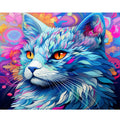 Cat Diamond Embroidery Animal Full Round Diamond Painting for Adults Diy Crafts for Home Decor Gift 30x40cm/12x16inch