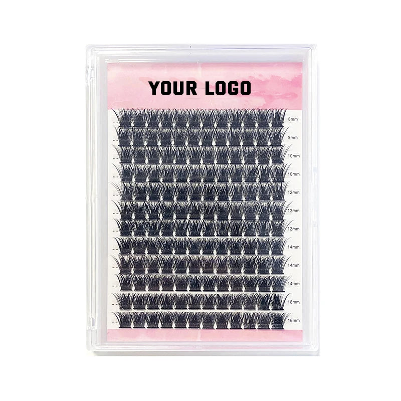 New Design Diy Lash Kit Segment Eyelash 20d 30d 40d Individual Cluster Silk Fluffy Fans Knot Free Lashes Diy Eyelash Extension