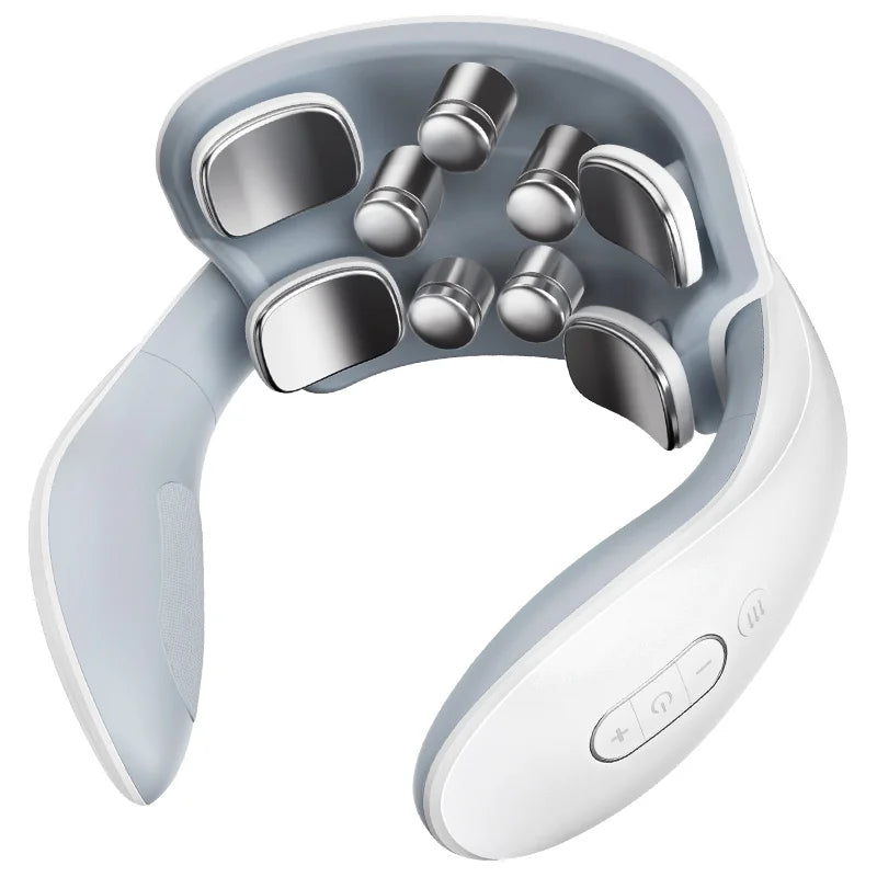 Smart Portable Neck Back Massager 6 Modes Pulse Intelligent Heat Infrared Physiotherapy Cordless Trigger Point Deep Massage MegaBDM